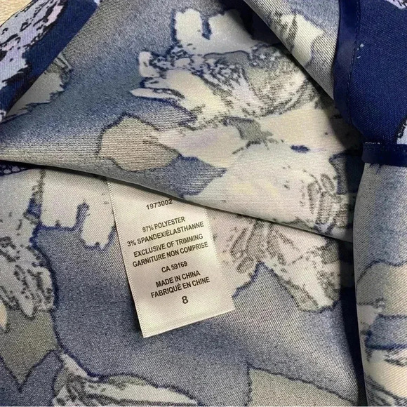 MARIO  SERRANI blue floral formal dress. Size 8 - Picture 3 of 7